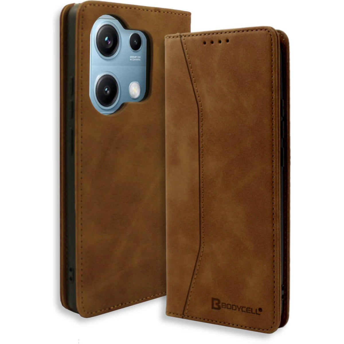 Θήκη Xiaomi Redmi Note 14S Bodycell Book Case Πορτοφόλι - Brown (5206015082184)