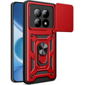 Θήκη Xiaomi Redmi Note 15 / Poco M8 Bodycell Armor Slide Ανθεκτική με Κάλυμμα για την Κάμερα & Μεταλλικό Ring Holder - Red (5