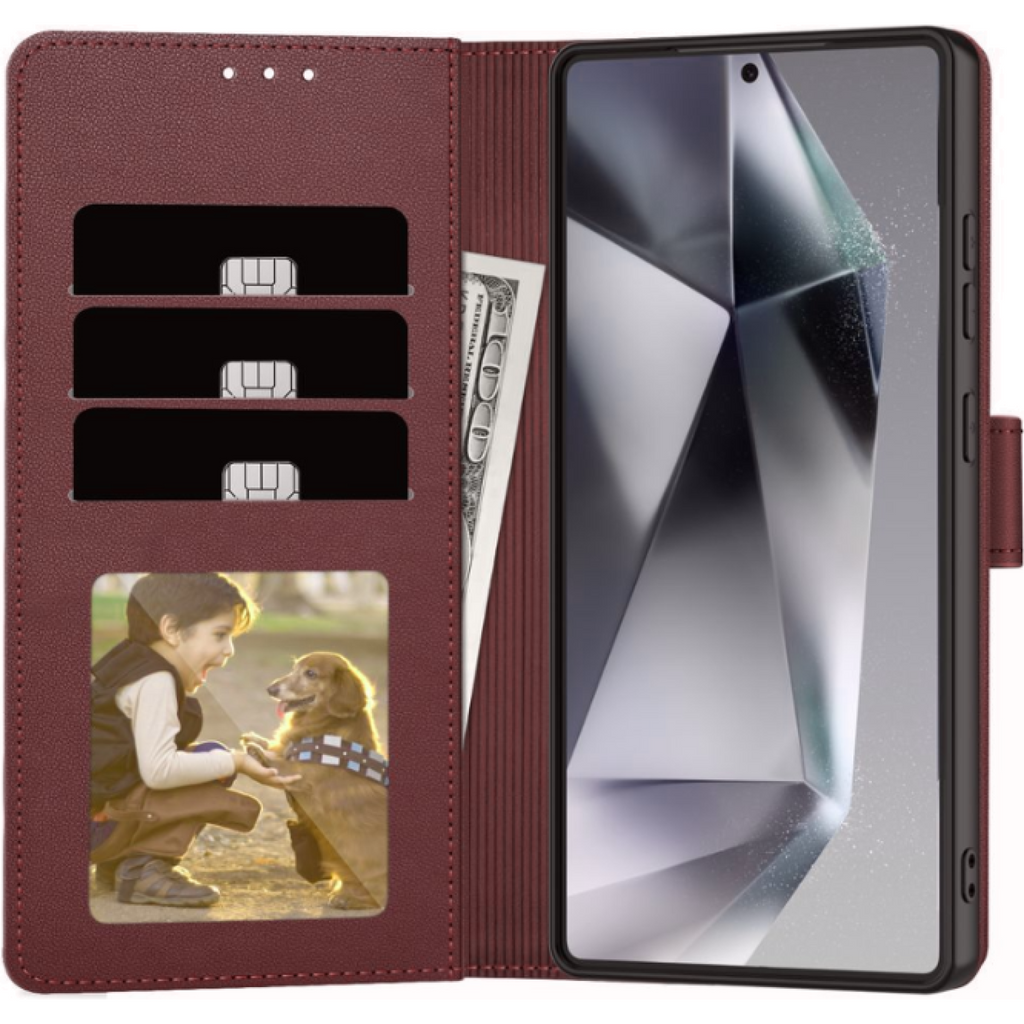 Θήκη Xiaomi Redmi Note 15 Pro 5G Tech-Protect Wallet Πορτοφόλι - Mulberry (5906302352913)