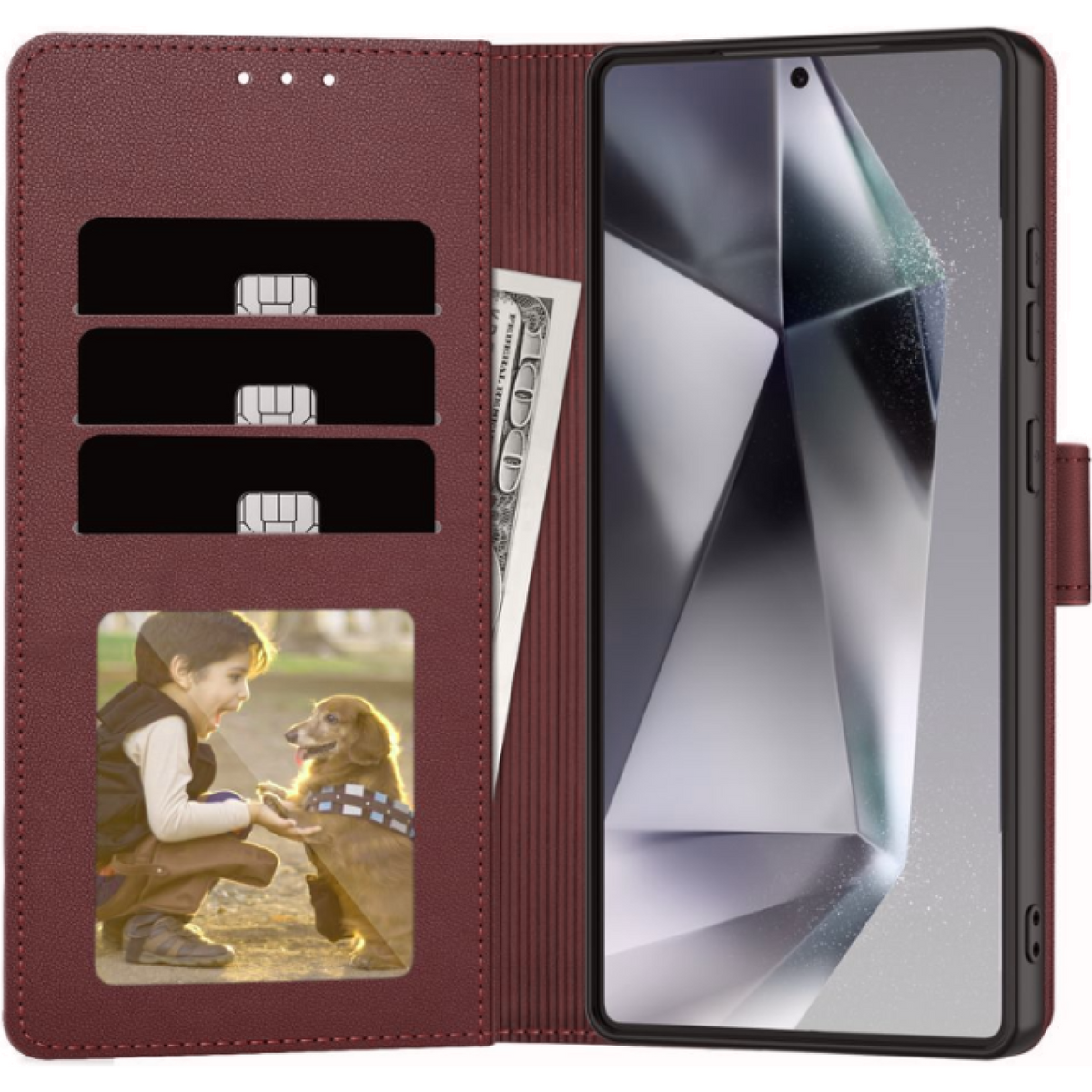 Θήκη Xiaomi Redmi Note 15 Pro 5G Tech-Protect Wallet Πορτοφόλι - Mulberry (5906302352913)