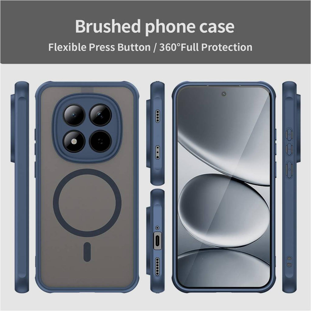 Θήκη Xiaomi Redmi Note 15 Pro 5G Techsuit HaloFrost II MagSafe Σκληρή Ημιδιάφανη με MagSafe - Navy Blue (5949419358157)