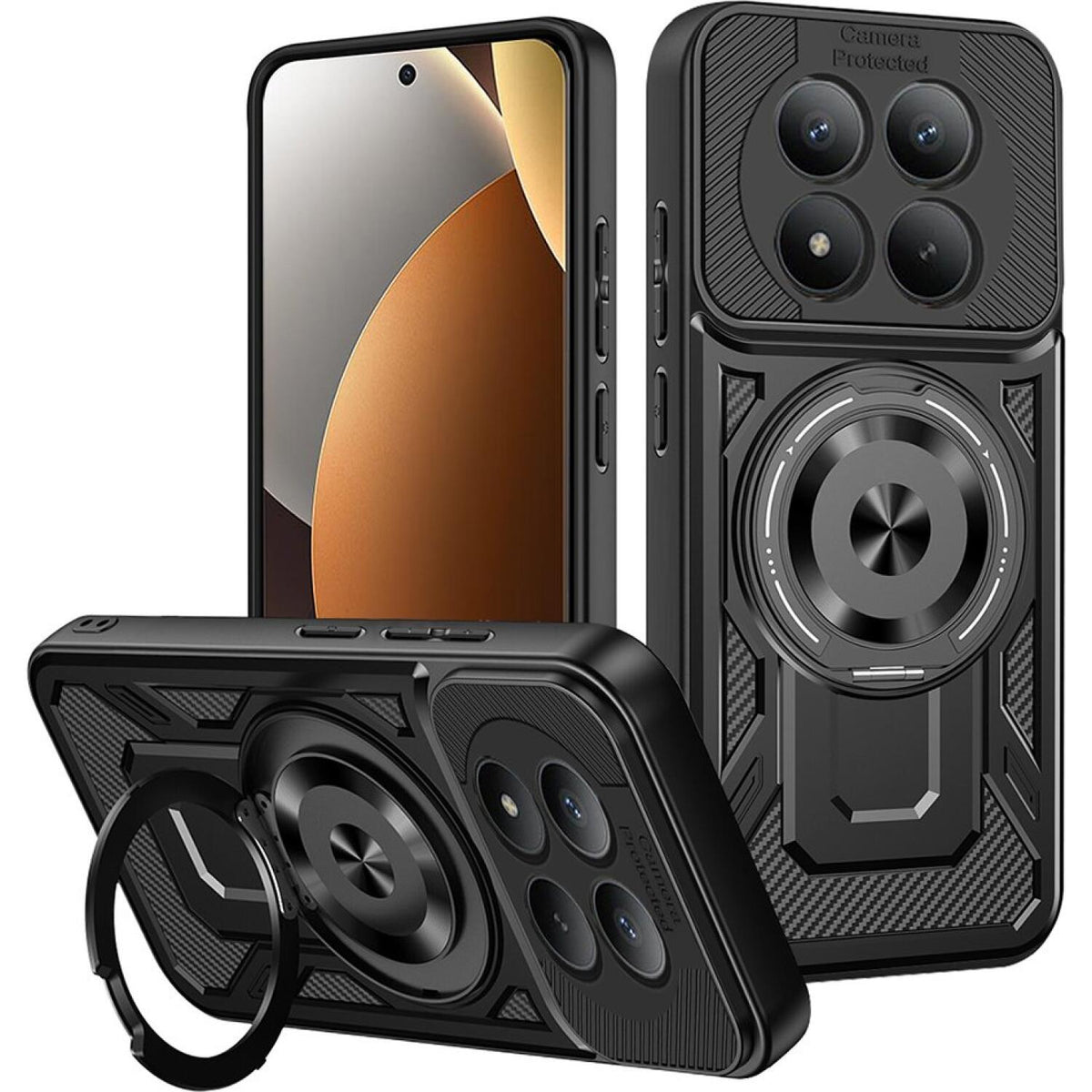 Θήκη Xiaomi Redmi Note 15 Pro 5G Techsuit RuggedCam Ανθεκτική με KickStand & MagSafe - Black (5949419358249)