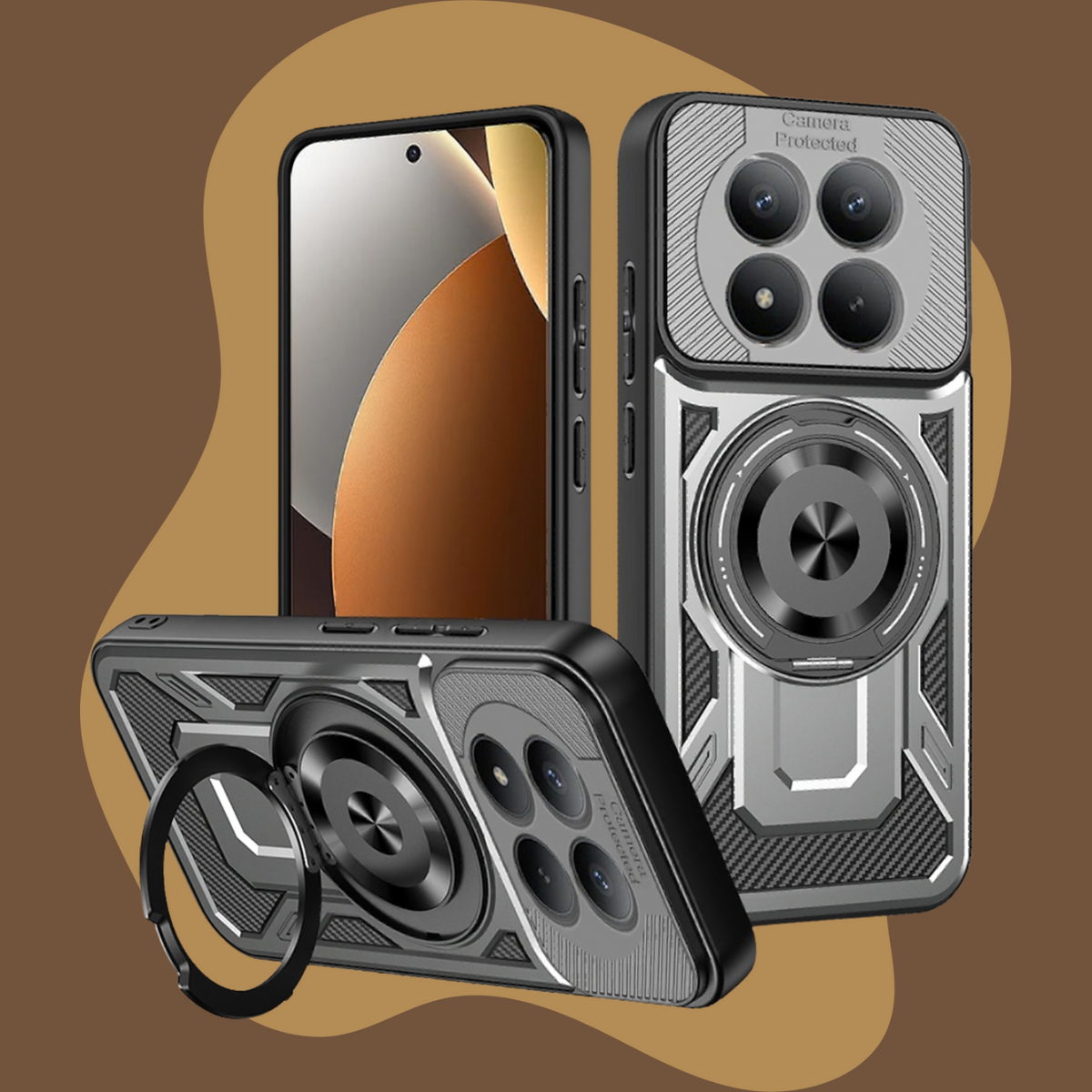 Θήκη Xiaomi Redmi Note 15 Pro 5G Techsuit RuggedCam Ανθεκτική με KickStand & MagSafe - Gray (5949419358225)