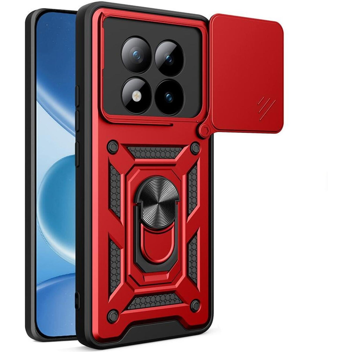Θήκη Xiaomi Redmi Note 15 Pro Plus / Poco M8 Pro Bodycell Armor Slide Ανθεκτική με Κάλυμμα για την Κάμερα & Μεταλλικό Ring Ho