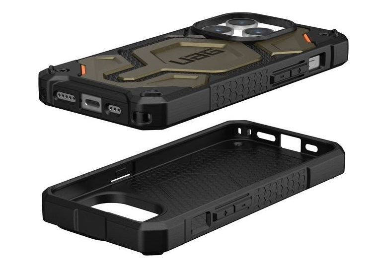 UAG Monarch Pro - Ανθεκτική Θήκη MagSafe - Apple iPhone 15 Pro - Kevlar Elemental Green (11422111397B)