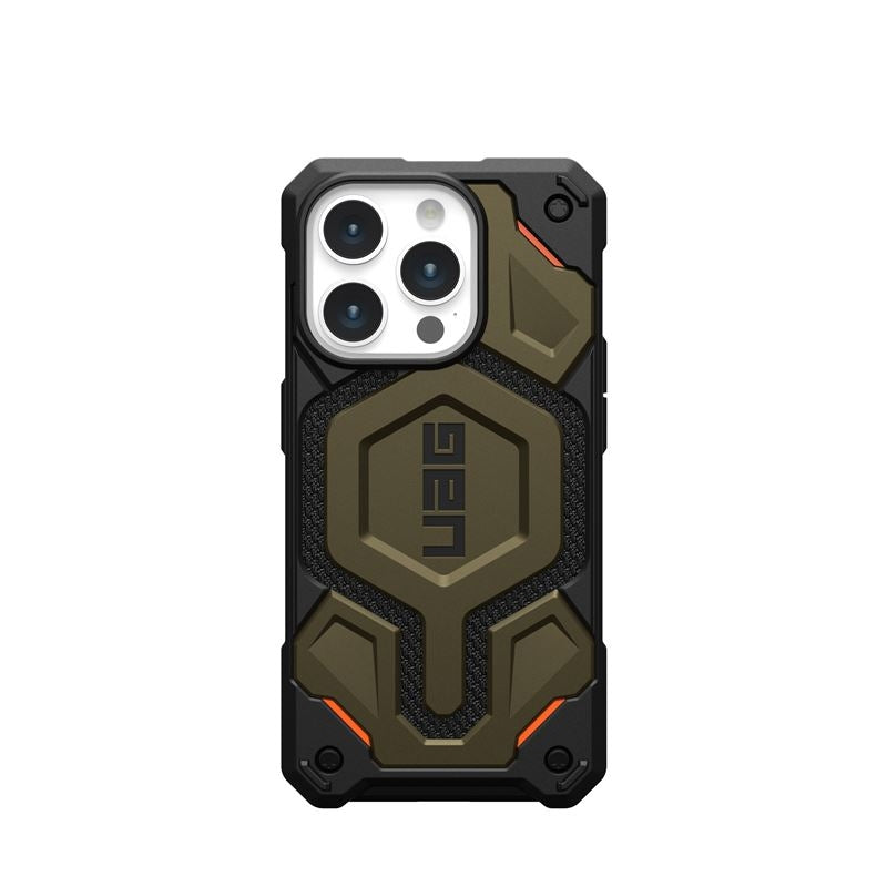 UAG Monarch Pro - Ανθεκτική Θήκη MagSafe - Apple iPhone 15 Pro - Kevlar Elemental Green (11422111397B)