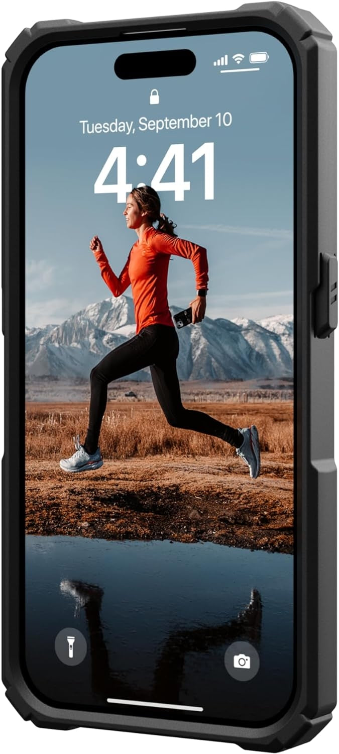 UAG Plasma XTE - Ανθεκτική Θήκη MagSafe με Kickstand - Apple iPhone 15 Pro - Black / Orange (114442114097)