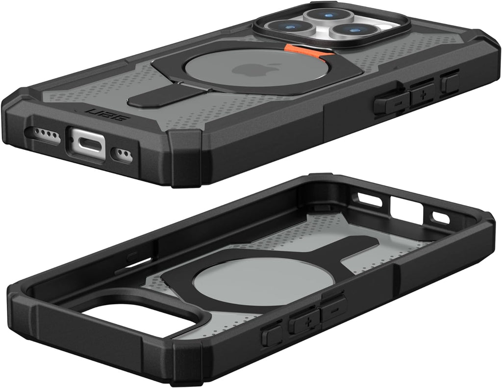 UAG Plasma XTE - Ανθεκτική Θήκη MagSafe με Kickstand - Apple iPhone 15 Pro - Black / Orange (114442114097)