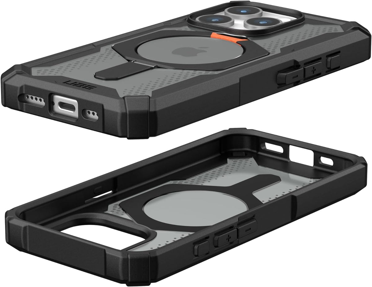 UAG Plasma XTE - Ανθεκτική Θήκη MagSafe με Kickstand - Apple iPhone 15 Pro - Black / Orange (114442114097)