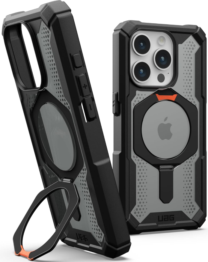 UAG Plasma XTE - Ανθεκτική Θήκη MagSafe με Kickstand - Apple iPhone 15 Pro - Black / Orange (114442114097)