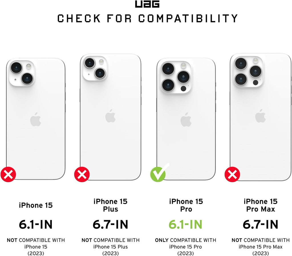 UAG Monarch - Ανθεκτική Θήκη Apple iPhone 15 Pro - Kevlar Elemental Green (11427811397B)