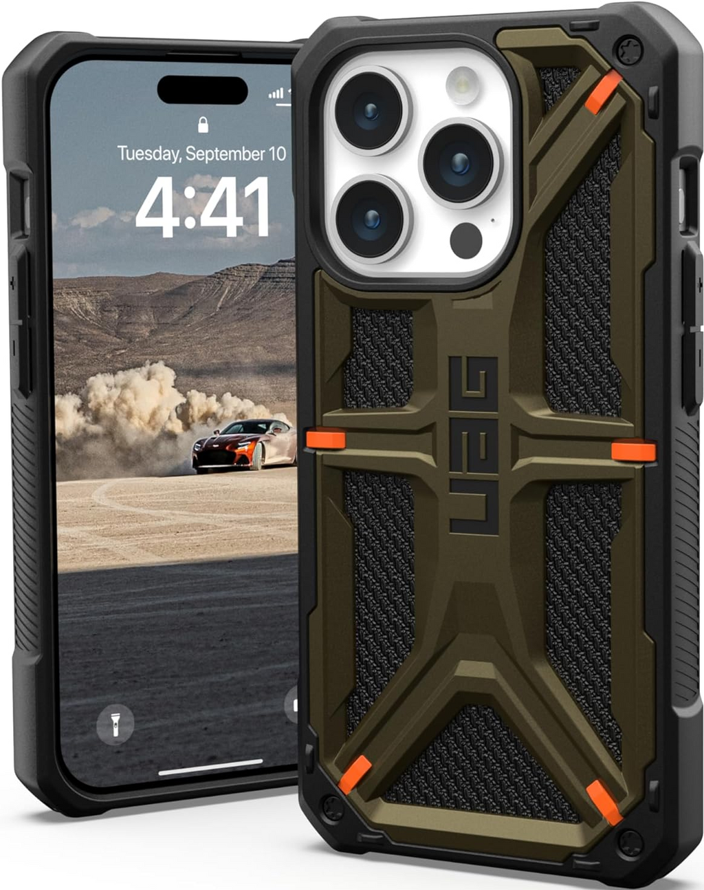 UAG Monarch - Ανθεκτική Θήκη Apple iPhone 15 Pro - Kevlar Elemental Green (11427811397B)