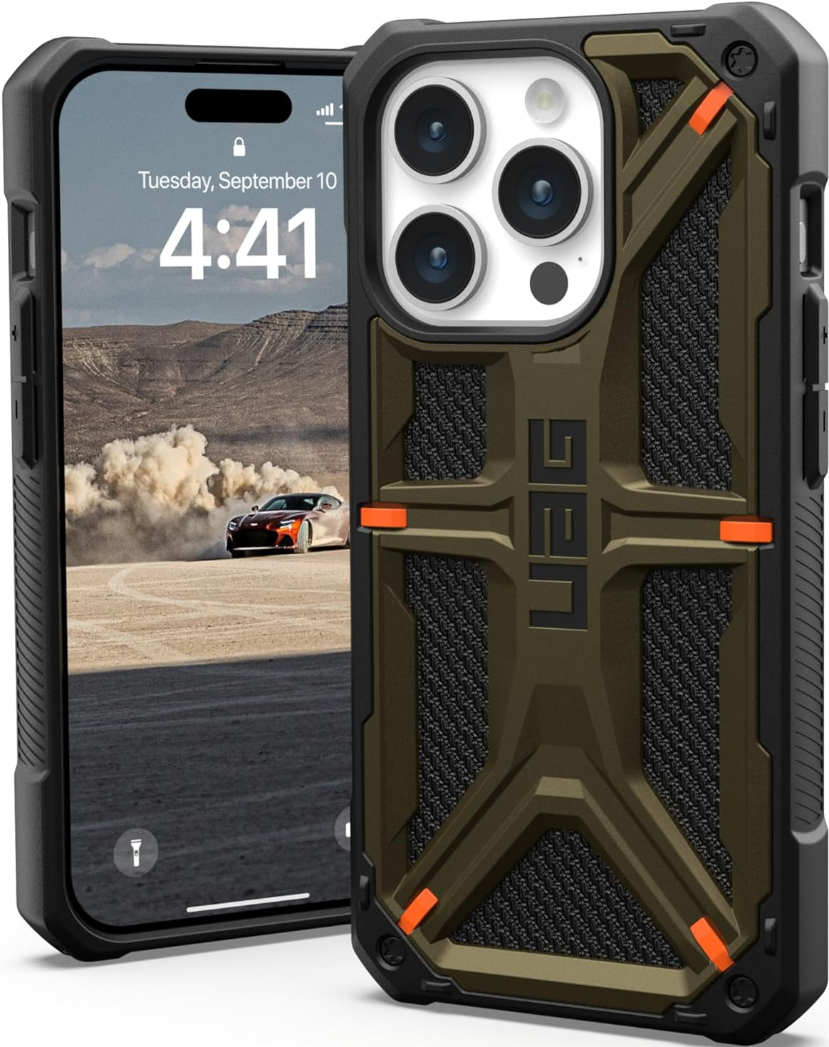 UAG Monarch - Ανθεκτική Θήκη Apple iPhone 15 Pro - Kevlar Elemental Green (11427811397B)