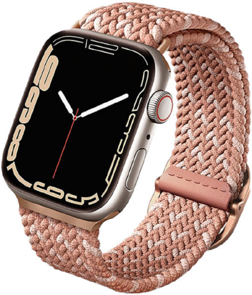Uniq Aspen Braided Band - Premium Πλεκτό Λουράκι Apple Watch SE/11/10/9/8/7/6/5/4 (42/41/40mm) - Citrus Pink (UNIQ-41MM-ASPDE