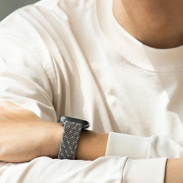 Uniq Aspen Braided Band - Premium Πλεκτό Λουράκι Apple Watch Ultra/SE/11/10/9/8/7/6/5/4 (49/46/45/44mm) - Pebble Grey (UNIQ-4
