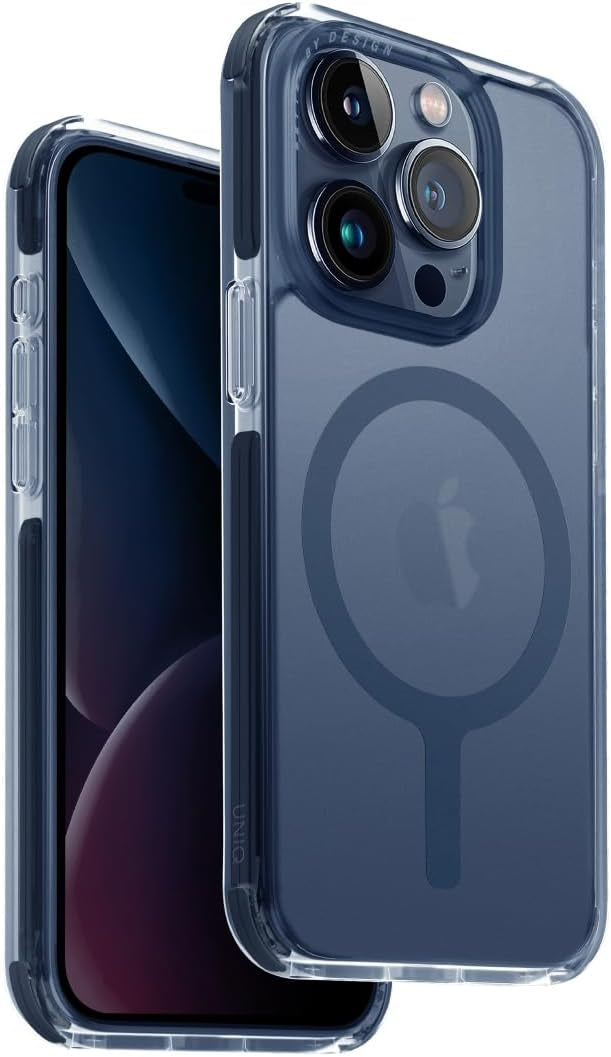 Uniq Combat MagClick - Ανθεκτική Ημιδιάφανη MagSafe Θήκη - Apple iPhone 15 Pro - Smoke Blue (UNIQ-IP6.1P(2023)-COMAFMSBU)