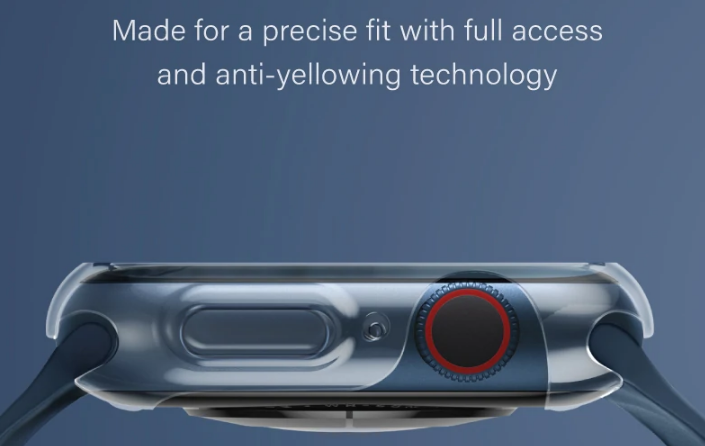 Uniq Glase Dual Pack Θήκη Σιλικόνης Apple Watch 9 / 8 / 7 41mm - Clear / Smoke - 2 Τεμάχια (UNIQ-41MM-GLSDUALPK)