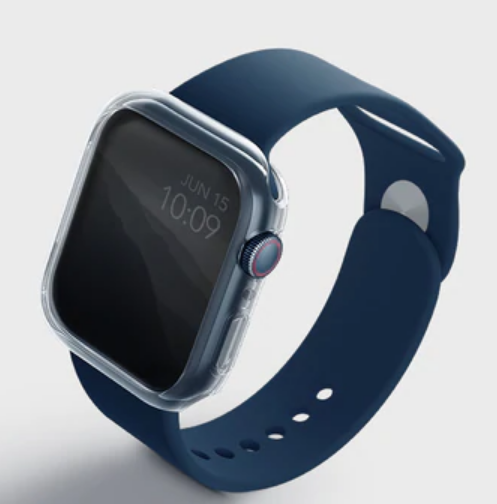 Uniq Glase Dual Pack Θήκη Σιλικόνης Apple Watch 9 / 8 / 7 41mm - Clear / Smoke - 2 Τεμάχια (UNIQ-41MM-GLSDUALPK)
