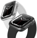 Uniq Glase Dual Pack Θήκη Σιλικόνης Apple Watch 9 / 8 / 7 41mm - Clear / Smoke - 2 Τεμάχια (UNIQ-41MM-GLSDUALPK)
