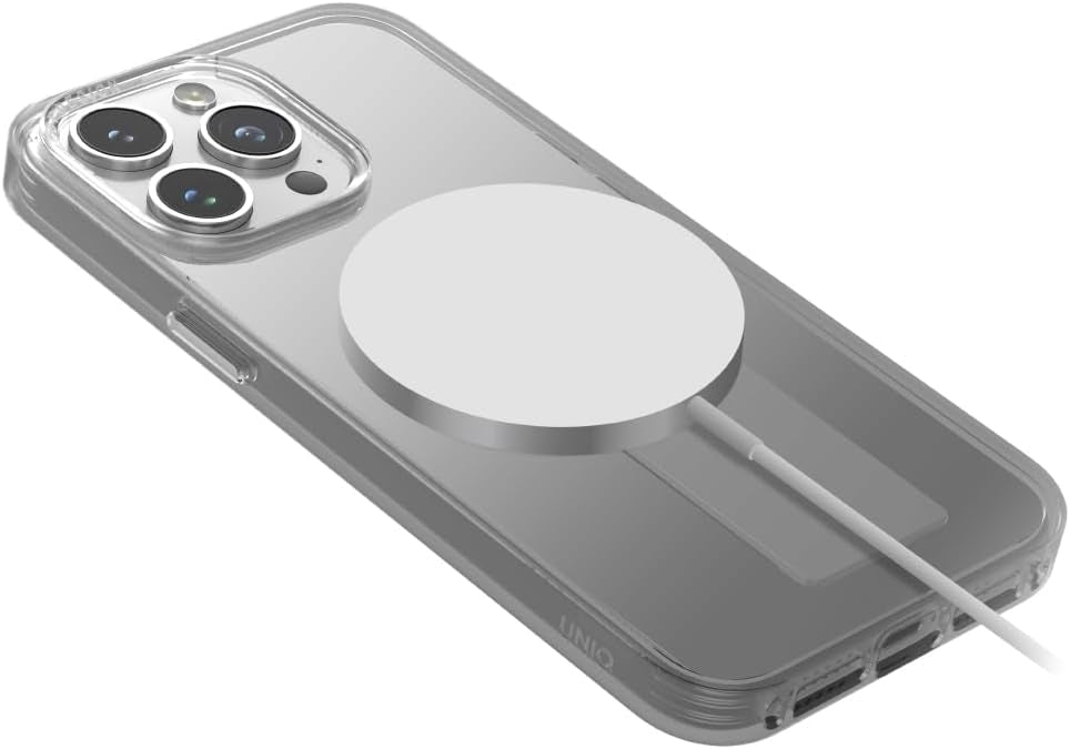 Uniq Heldro Mag MagClick - Ανθεκτική Διάφανη MagSafe Θήκη με 1 x Λουράκι Χειρός & 2 x Finger Holder - Apple iPhone 15 Pro - C