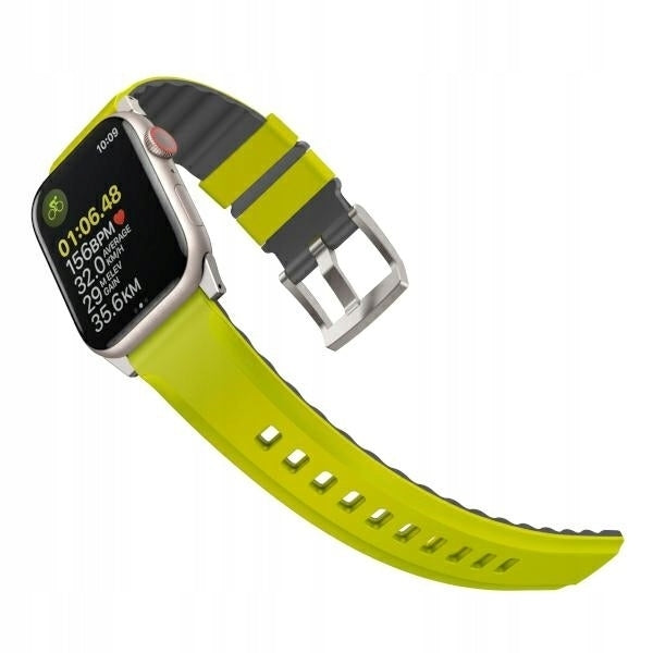 Uniq Linus Αδιάβροχο Λουράκι Premium Σιλικόνης Apple Watch Ultra/SE/11/10/9/8/7/6/5/4 (49/46/45/44mm) - Lime Green (UNIQ-49MM