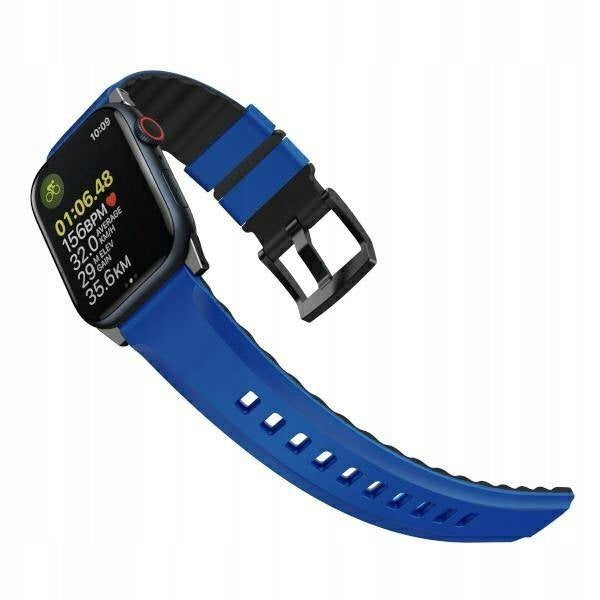 Uniq Linus Αδιάβροχο Λουράκι Premium Σιλικόνης Apple Watch Ultra/SE/11/10/9/8/7/6/5/4 (49/46/45/44mm) - Racing Blue (UNIQ-49M