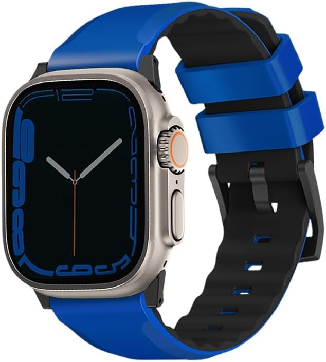 Uniq Linus Αδιάβροχο Λουράκι Premium Σιλικόνης Apple Watch Ultra/SE/11/10/9/8/7/6/5/4 (49/46/45/44mm) - Racing Blue (UNIQ-49M