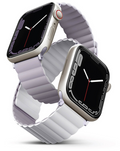 Uniq Revix Μαγνητικό Λουράκι Premium Σιλικόνης Apple Watch SE/11/10/9/8/7/6/5/4 (42/41/40mm) - Lilac / White (UNIQ-41MM-REVLI