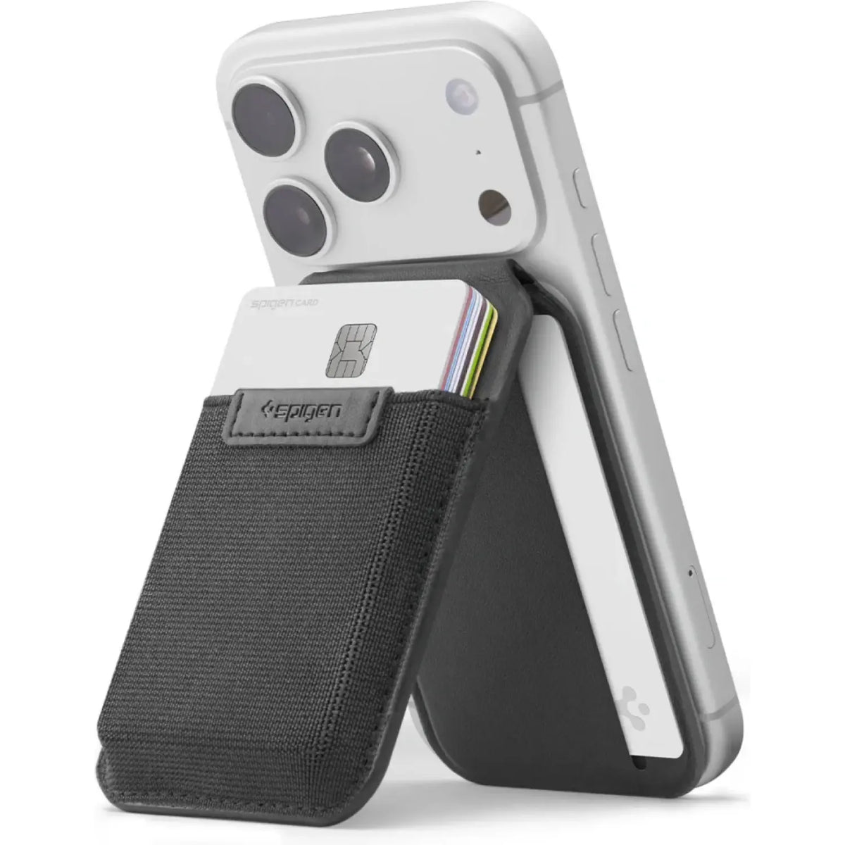 Universal Θήκη Spigen Slim Fold MagFit S314-4 MagSafe Πορτοφόλι για Κάρτες με Αναδιπλούμενη Βάση - Black (AFA11591)