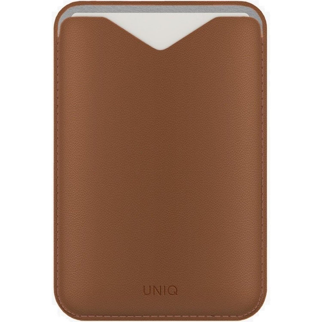 Universal Θήκη Uniq Lyden Evo MagSafe Πορτοφόλι για Κάρτες με Αναδιπλούμενη Βάση από Δέρμα Vegan - Caramel (UNIQ-LYDENEVO-CAR