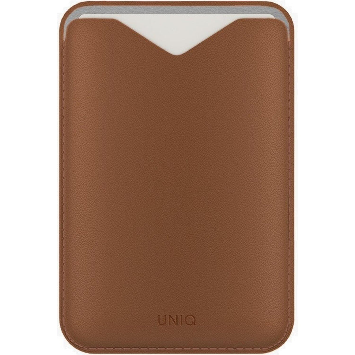 Universal Θήκη Uniq Lyden Evo MagSafe Πορτοφόλι για Κάρτες με Αναδιπλούμενη Βάση από Δέρμα Vegan - Caramel (UNIQ-LYDENEVO-CAR
