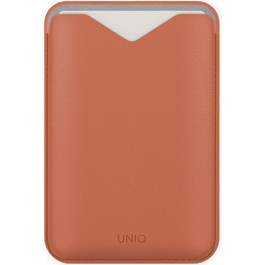 Universal Θήκη Uniq Lyden Evo MagSafe Πορτοφόλι για Κάρτες με Αναδιπλούμενη Βάση από Δέρμα Vegan - Terracotta (UNIQ-LYDENEVO-