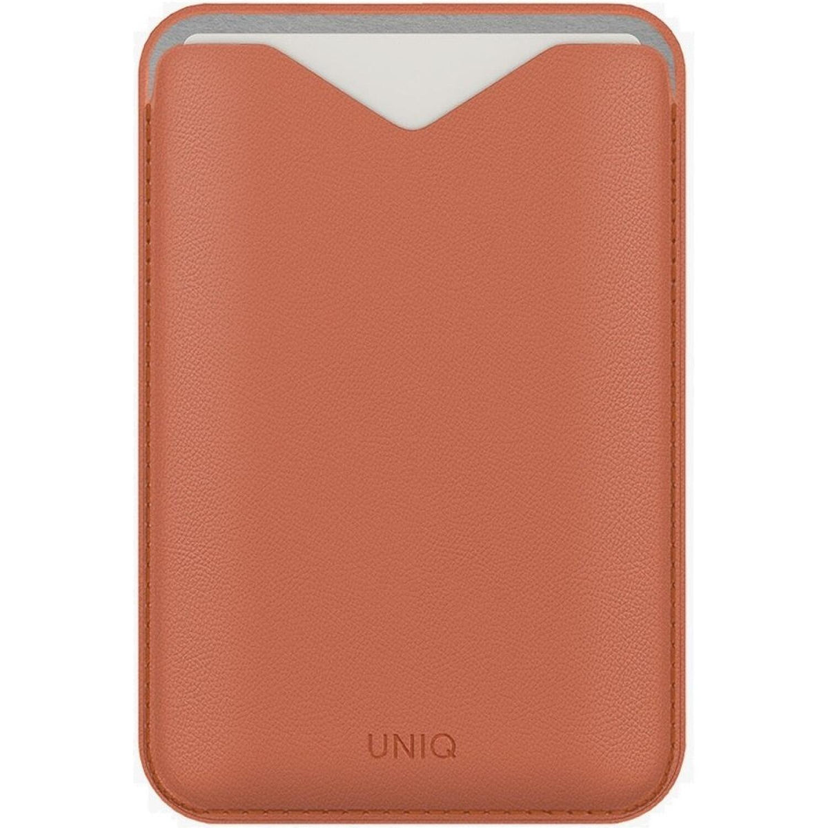 Universal Θήκη Uniq Lyden Evo MagSafe Πορτοφόλι για Κάρτες με Αναδιπλούμενη Βάση από Δέρμα Vegan - Terracotta (UNIQ-LYDENEVO-