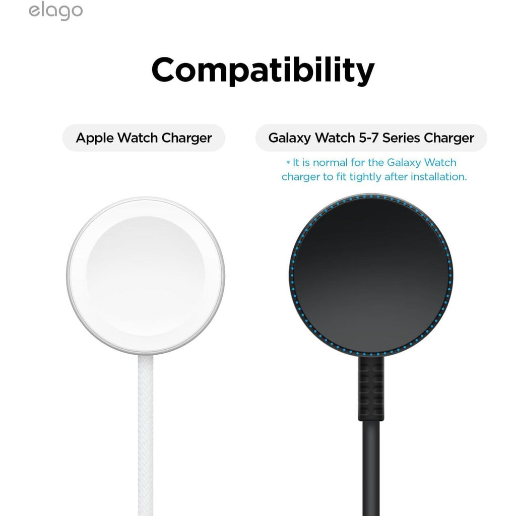 Βάση Elago Magnetic Charger Pad Premium Σιλικόνης για Φορτιστή Apple Watch / AirPods & Samsung Galaxy Watch 7 / 6 / 5 - Dark 