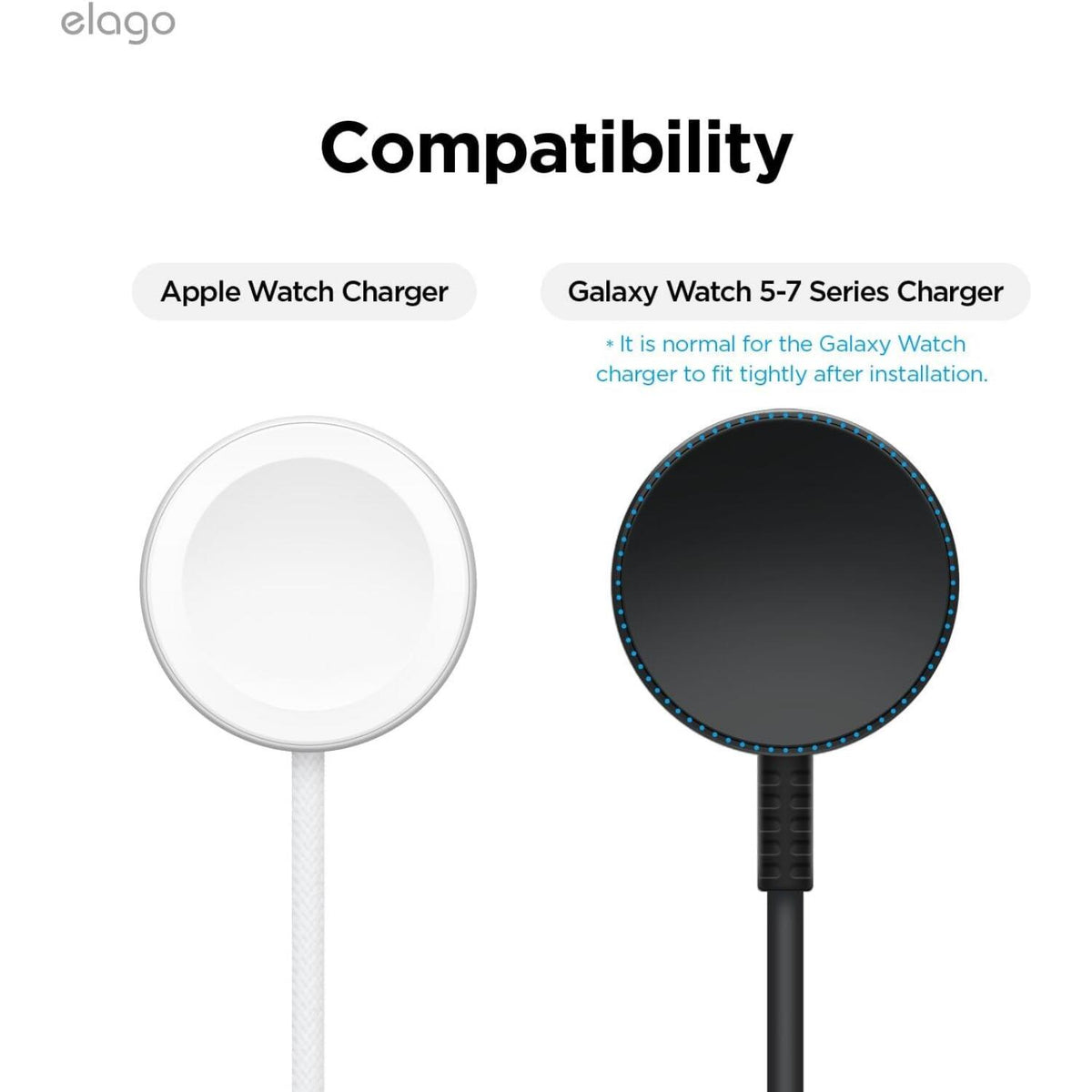 Βάση Elago Magnetic Charger Pad Premium Σιλικόνης για Φορτιστή Apple Watch / AirPods & Samsung Galaxy Watch 7 / 6 / 5 - Dark 