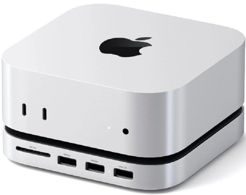 Βάση Hub Satechi Stand & Hub Αλουμινίου για Mac Mini M4 2024 / Mac Mini M4 Pro 2024 με 1 x Θήκη για M.2 NVMe SSD Εξωτερικό Σκ