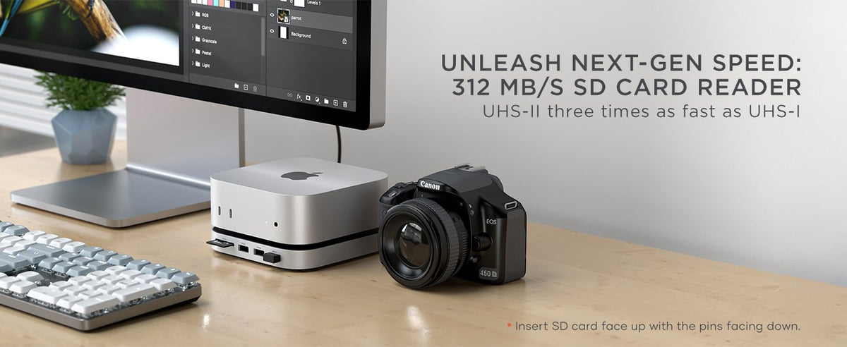 Βάση Hub Satechi Stand & Hub Αλουμινίου για Mac Mini M4 2024 / Mac Mini M4 Pro 2024 με 1 x Θήκη για M.2 NVMe SSD Εξωτερικό Σκ