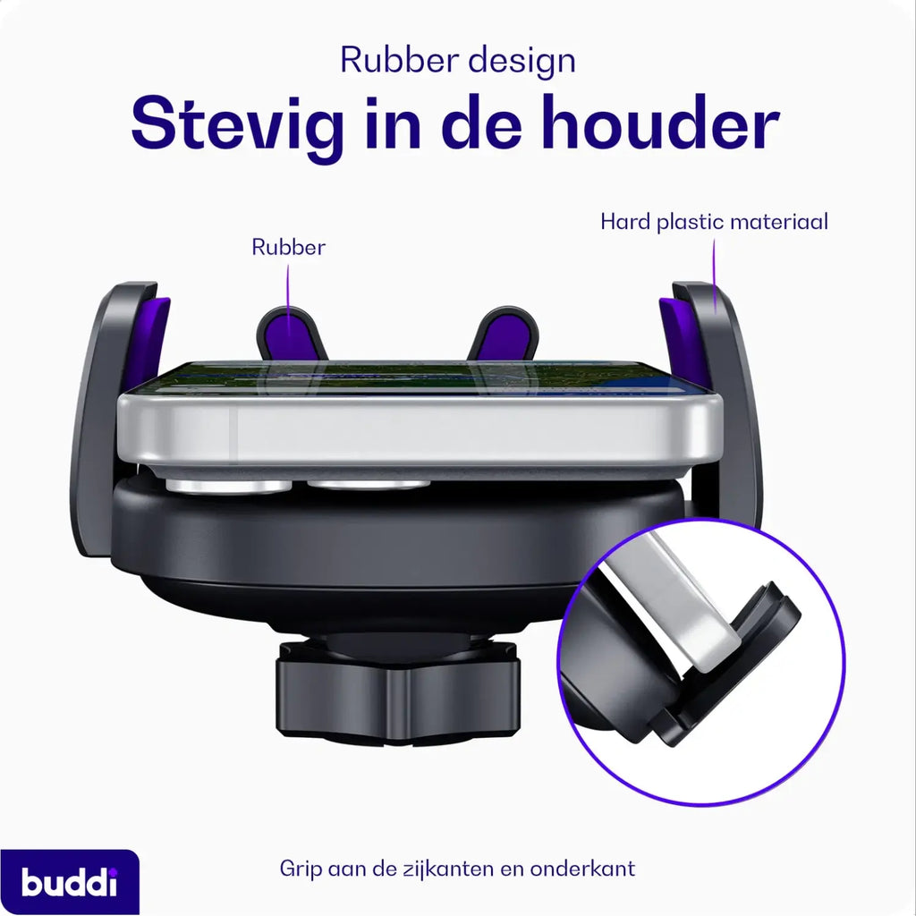 Βάση Κινητών Αυτοκινήτου Buddi Way 2 Phone Mount Universal Ανθεκτική για Αεραγωγούς 5 Έτη Εγγύηση - Black (8719246496578)