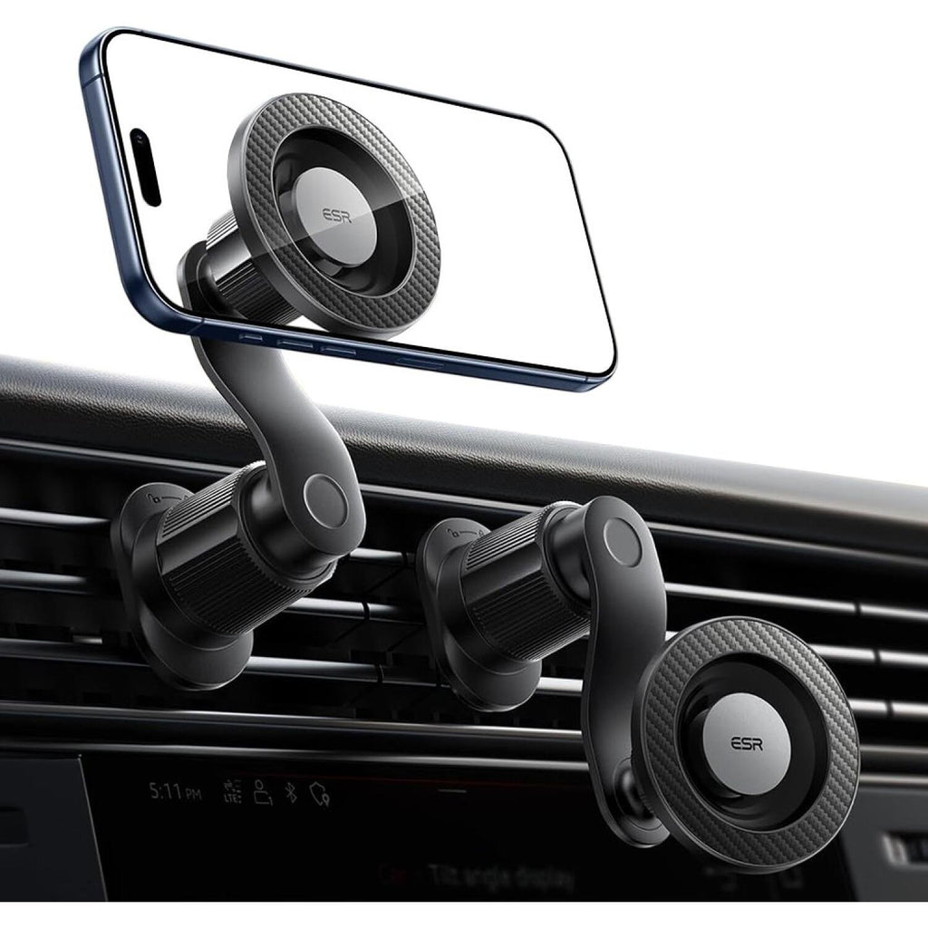 Βάση Κινητών Αυτοκινήτου ESR OmniLock Magnetic Car Mount με MagSafe για Αεραγωγούς - Black / Carbon Fiber (4894240262764)