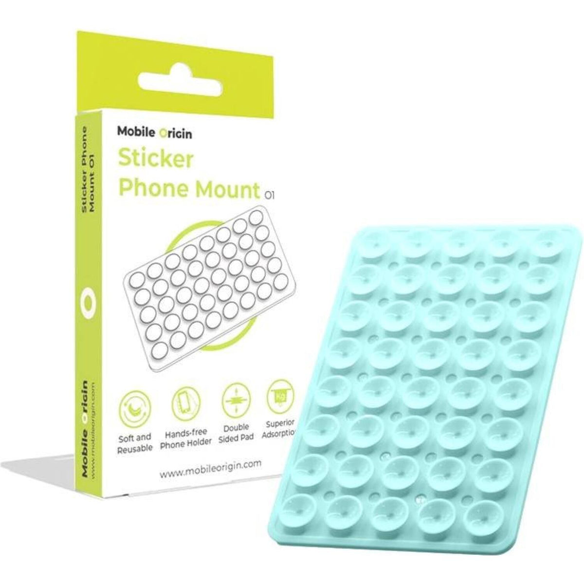 Βάση Στήριξης Mobile Origin Sticker Phone Mount O1 για Κινητά / Smartphones με Βεντούζα από Σιλικόνη - Baby Blue (MO-SPM-B-BL
