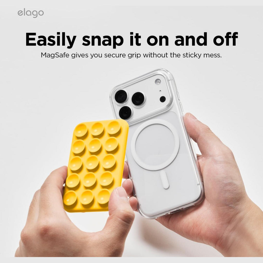 Βάση Στήριξης Elago Phone Mount για Κινητά / Smartphones με MagSafe & Βεντούζα από Σιλικόνη - Sunshine (EMSSUCTION-SUN)