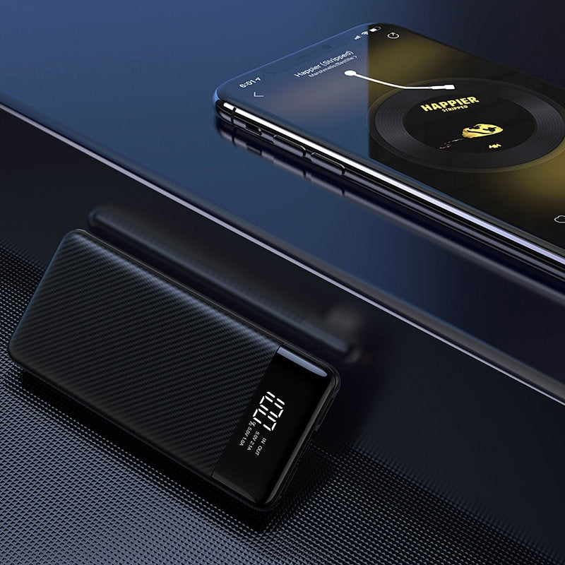 Veger PowerBank L11 με Ψηφιακή Οθόνη LED - Φορητή Μπαταρία Φόρτισης με 2 x USB-Α - 10.000mAh - Black (W1087)
