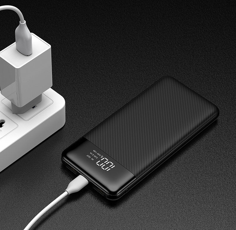 Veger PowerBank L11 με Ψηφιακή Οθόνη LED - Φορητή Μπαταρία Φόρτισης με 2 x USB-Α - 10.000mAh - Black (W1087)