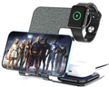 Veger Y9 3 in 1 Wireless Charging Station - Βάση Ασύρματης Φόρτισης Qi για Smartphone / Airpods / Apple Watch - Tarnish Grey 