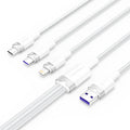 Vention Καλώδιο 3-σε-1 USB‑C / Lightning / Micro‑USB 6A 120W Λευκό (Vention CTRWG)