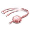Vention 3-in-1 USB 2.0 Retractable Charging Cable Gradient Pink