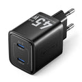 Vention 2-Port USB (C + C) GaN Charger (45W/45W) EU-Plug Black (FEFB0-EU)