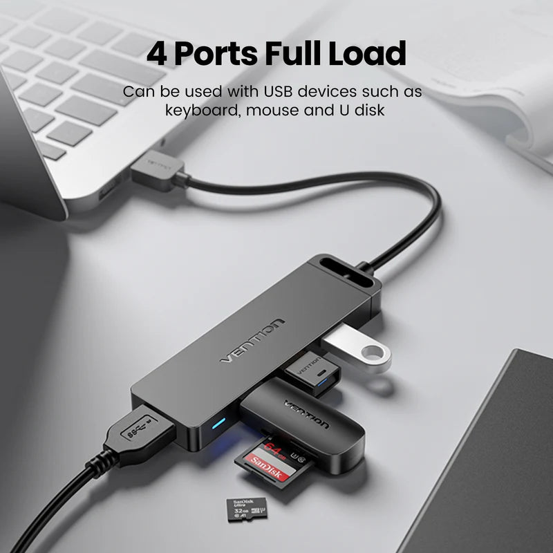 Vention 5-in-1 USB 3.0 Hub CHLBB-SCB2