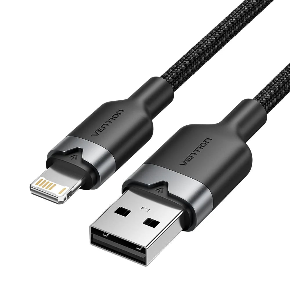 Vention Καλώδιο USB  2.0 A σε Lightning 2.4A 2M Μαύρο (Vention LAMBH)
