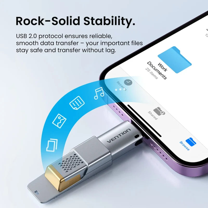 Vention USB-C Female to Lightning Male OTG Adapter CUDH0